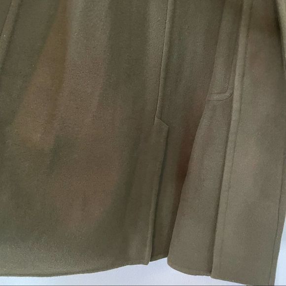 Vince Patch Pocket Wool-Blend Coat Pine Olive Size large - Picture 10 of 15